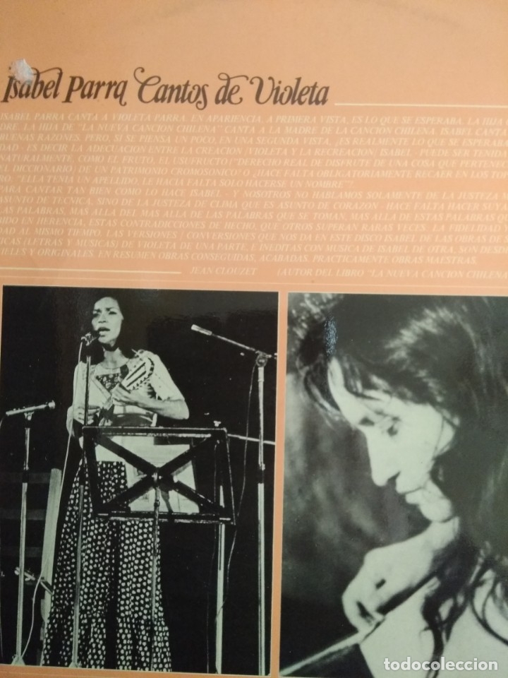 Discos de vinilo: Isabel Parra LP Cantos de Violeta - Foto 2