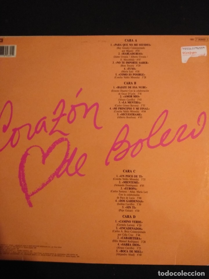 Discos de vinilo: LP Diango - Coraz&oacute;n de bolero - Foto 2