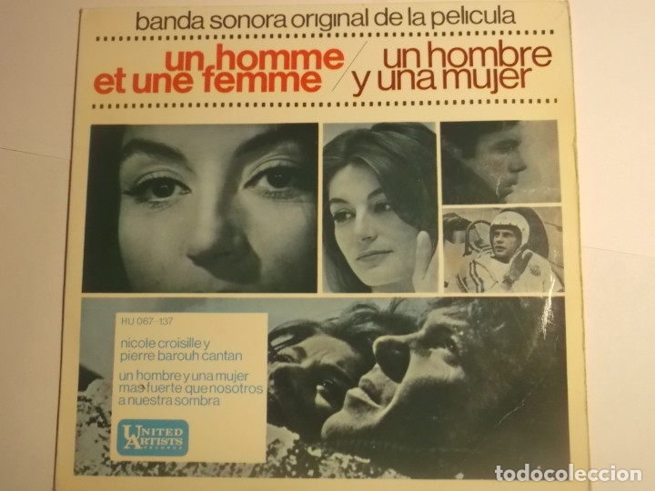 Discos de vinilo: BSO DE LA PELICULA UN HOMBRE Y UNA MUJER - Foto 1