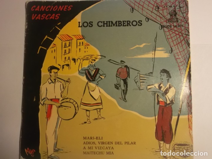 Disques de vinyle: LOS CHIMBEROS-CANCIONES VASCAS-MARI-ELI