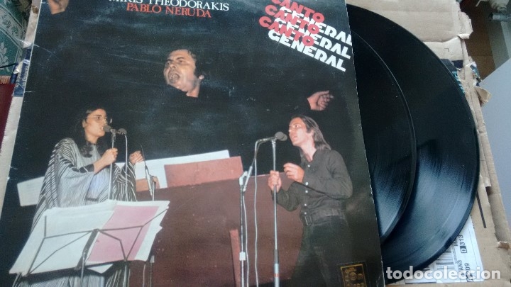 Discos de vinilo: LP ( VINILO) DOBLE) DE MIKIS THEODORAKIS CANTO GENERAL - Foto 1
