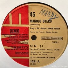 Discos de vinilo: SENCILLO ARGENTINO DE MANOLO OTERO AÑO 1977. Lote 122149255