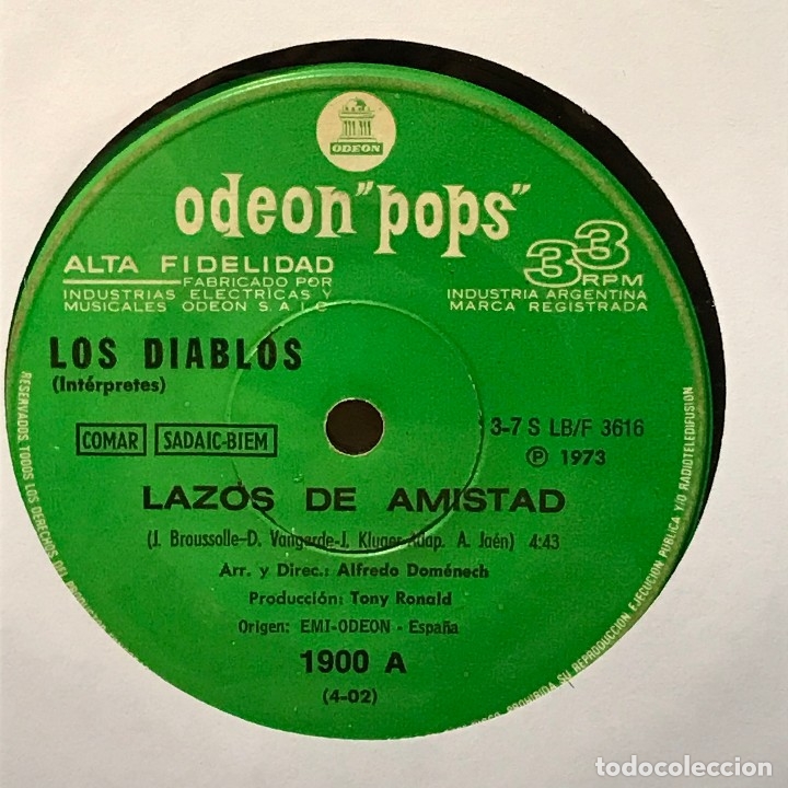 Discos de vinilo: Dos sencillos argentinos de Los Diablos - Foto 2