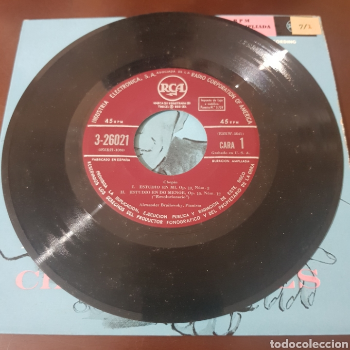 Discos de vinilo: BRAILOWSKY PLAYS CHOPIN ETUDES SINGLE - Foto 3