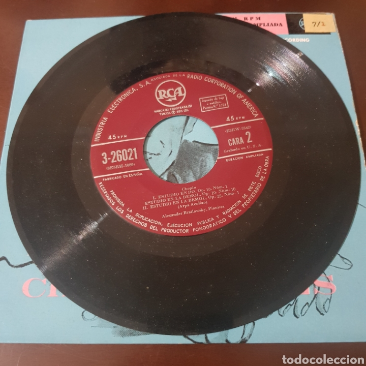 Discos de vinilo: BRAILOWSKY PLAYS CHOPIN ETUDES SINGLE - Foto 4