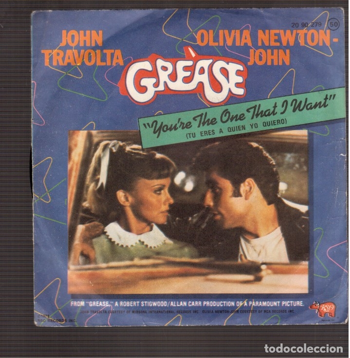 Discos de vinilo: SINGLES ORIGINAL DE GREASE - Foto 1