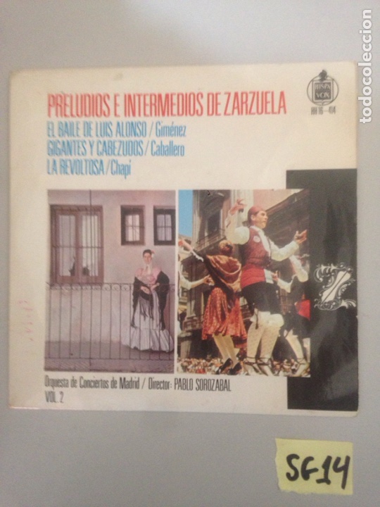 Discos de vinilo: Preludios y intermedios de Zarzuela - Foto 1