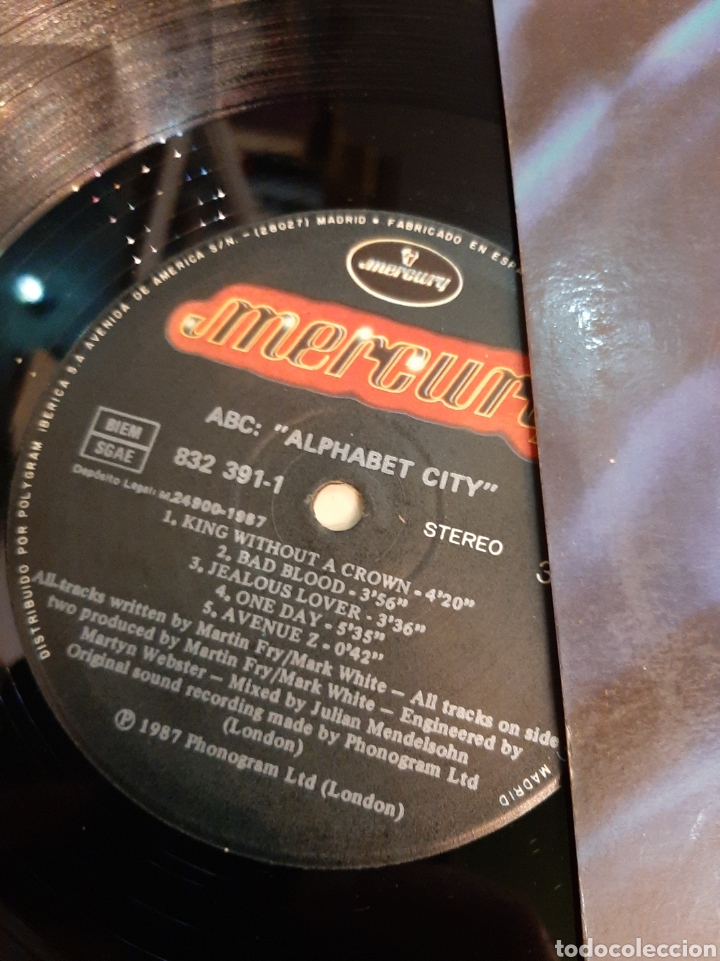 Discos de vinilo: 1987 ABC Alphabet city - Foto 4