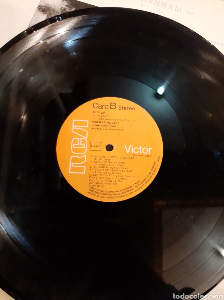 Discos de vinilo: Whispering Jack John Farnhan 1986 - Foto 4