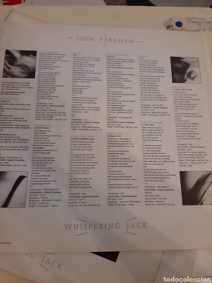 Discos de vinilo: Whispering Jack John Farnhan 1986 - Foto 5