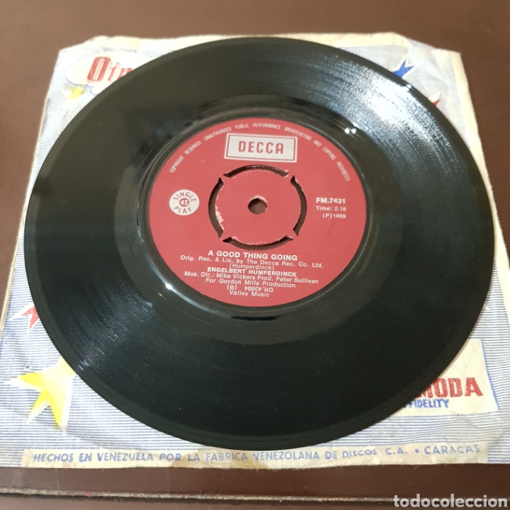 Discos de vinilo: ENGELBERT HUMPERDINCK A GOOD THING GOING SINGLE - Foto 4