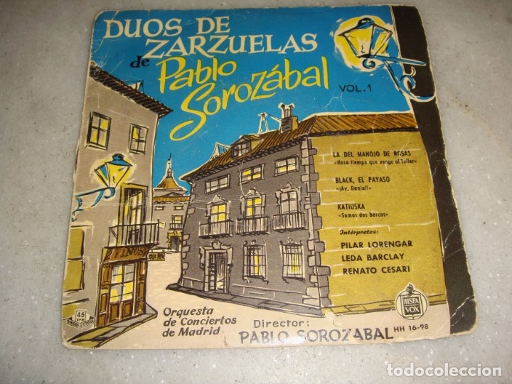 Discos de vinilo: D&uacute;os de Zarzuelas de Pablo Soroz&aacute;bal. - Foto 1