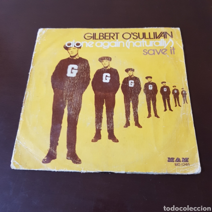 Discos de vinilo: GILBERT O SULLIVAN ALONE AGAIN SAVE IT 45 R.P.M. SINGLE - Foto 1