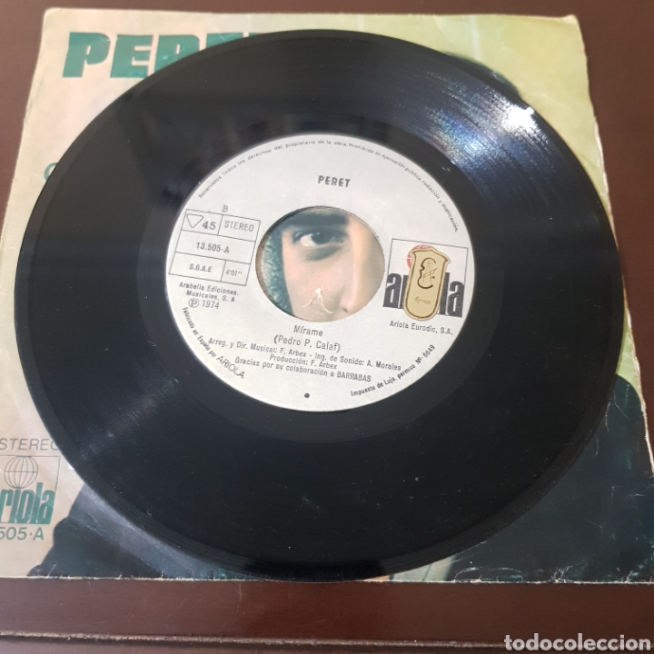 Discos de vinilo: PERET CORAZON DE MADERA MIRAME 45 R.P.M. SINGLE - Foto 3