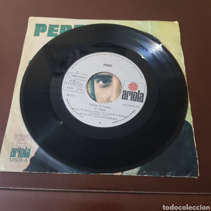 Discos de vinilo: PERET CORAZON DE MADERA MIRAME 45 R.P.M. SINGLE - Foto 4