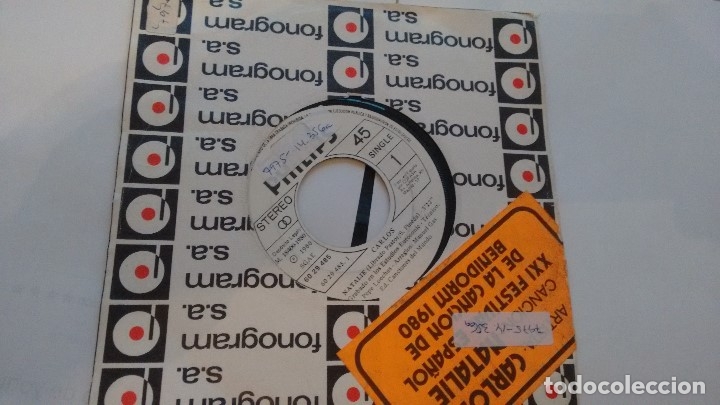 Vinyl-Schallplatten: SINGLE ( VINILO) -PROMOCION- DE  CARLOS A&Ntilde;OS 80