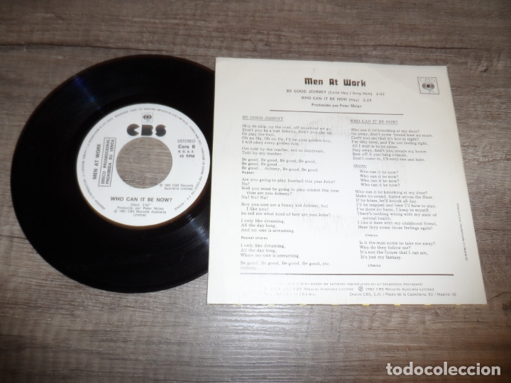 Discos de vinilo: MEN AT WORK - BE GOOD JOHNNY (PROMOCIONAL) - Foto 2