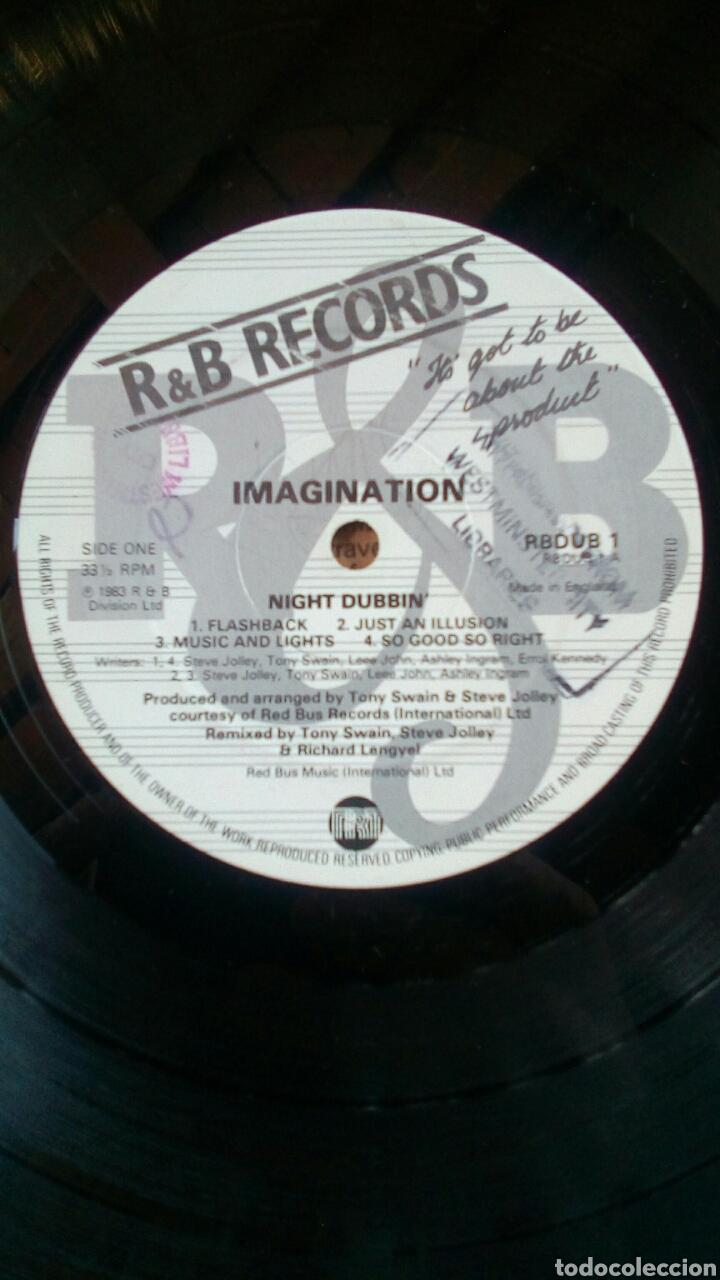 Discos de vinilo: Imagination - Night dubbin, R&B Records, 1983. England. - Foto 4