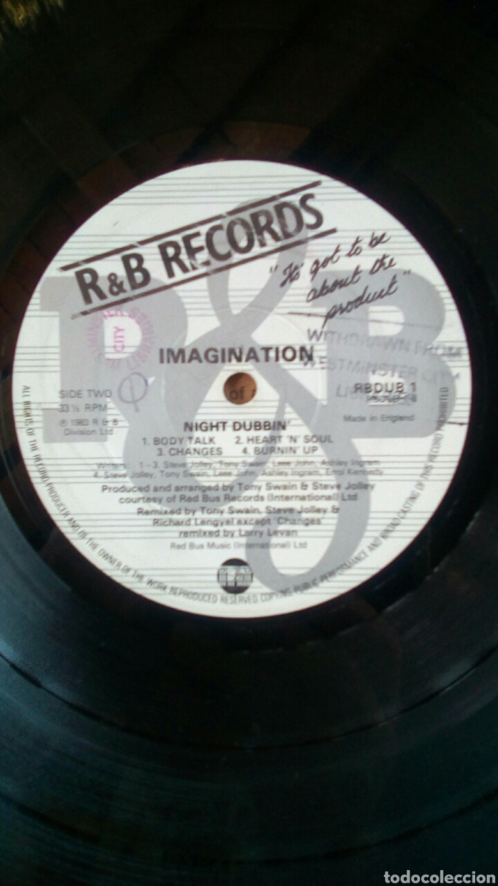 Discos de vinilo: Imagination - Night dubbin, R&B Records, 1983. England. - Foto 5