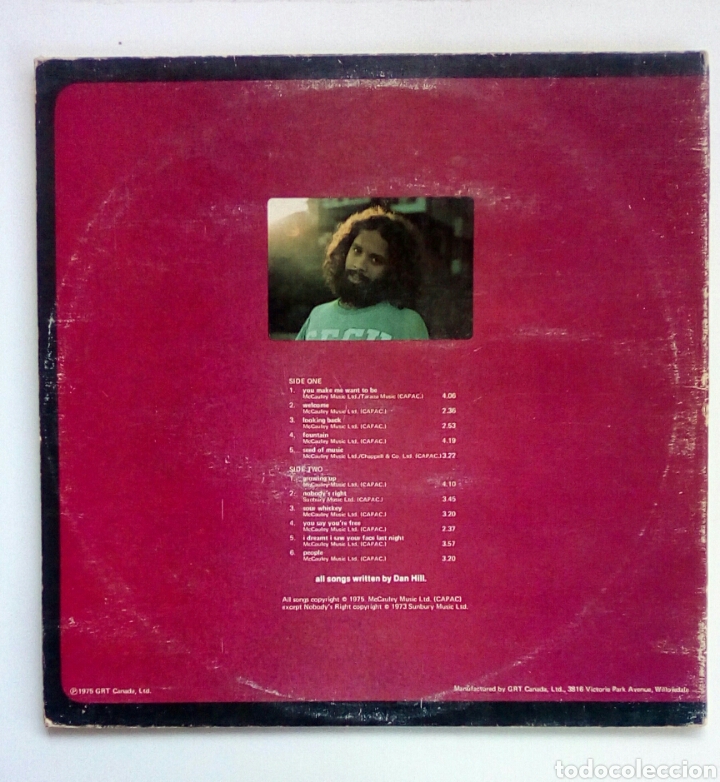 Discos de vinilo: Dan Hill - Grt, 1975. Canada. - Foto 2