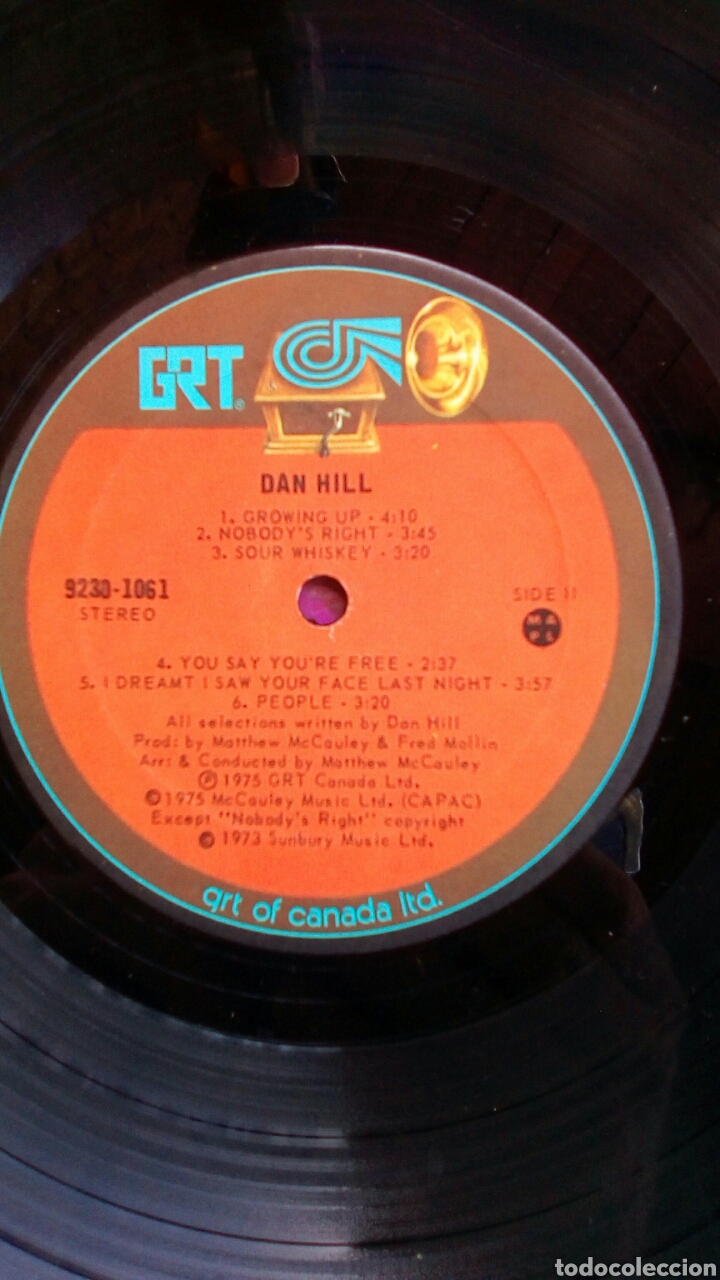 Discos de vinilo: Dan Hill - Grt, 1975. Canada. - Foto 5