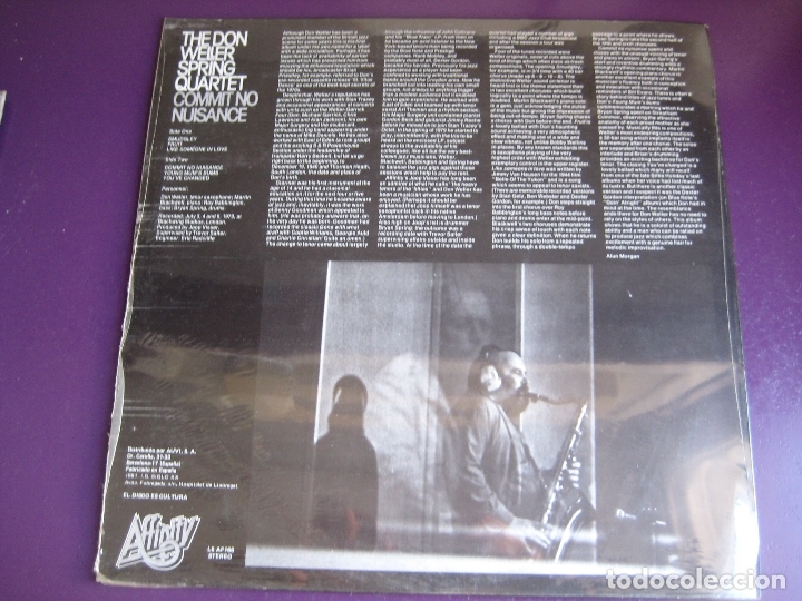Discos de vinilo: The Don Weller Spring Quartet LP AFFINITY 1981 PRECINTADO - Commit No Nuisance - JAZZ - Foto 2