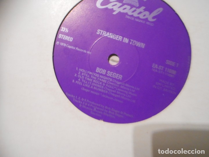 Discos de vinilo: BOB SEGER - STRANGER IN TOWN - Foto 1