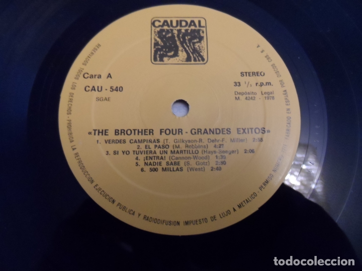 Discos de vinilo: THE BROTHERS FOUR - GRANDES EXITOS - Foto 3