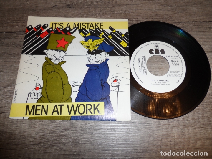 Discos de vinilo: MEN AT WORK - ITS A MISTAKE (PROMOCIONAL) - Foto 1