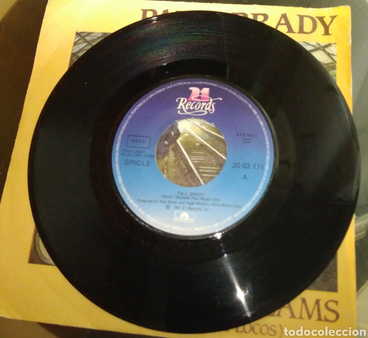 Discos de vinilo: Paul Brady - Crazy dreams - Foto 2