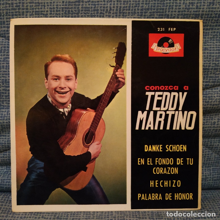 Discos de vinilo: TEDDY MARTINO - DANKE SCHOEN / HECHIZO + 2 - EP ESPAÑOL POLYDOR DEL AÑO 1964 EN EXCELENTE ESTADO - Foto 1 - 181231621