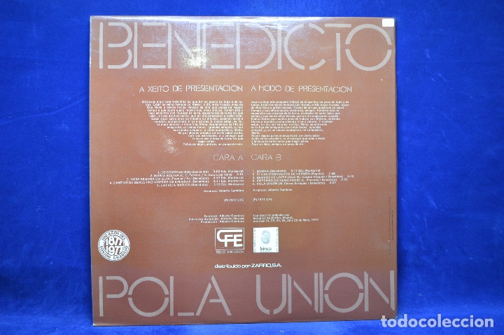 Discos de vinilo: BENEDICTO - POLA UNION - DVD - Foto 2