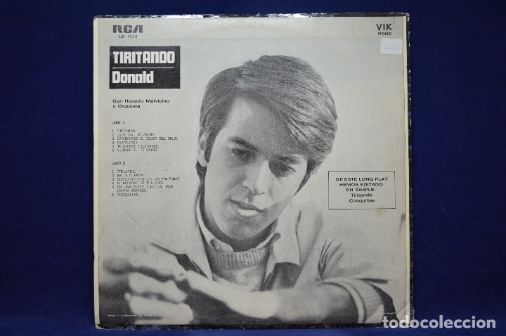 Discos de vinilo: DONALD - TIRITANDO - LP - Foto 2
