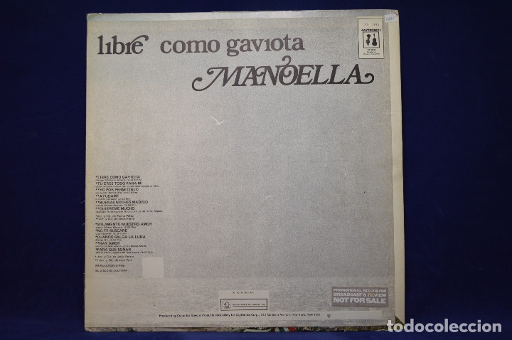 Discos de vinilo: MANOELLA TORRES - LIBRE COMO GAVIOTA - LP - Foto 2