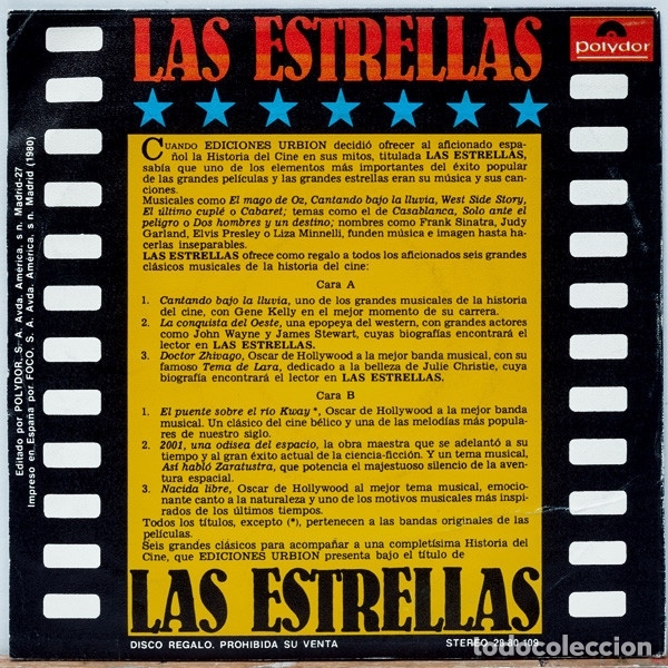 Discos de vinilo: 6 Temas De Cine - Varios - Foto 2