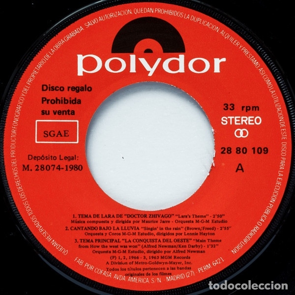 Discos de vinilo: 6 Temas De Cine - Varios - Foto 3