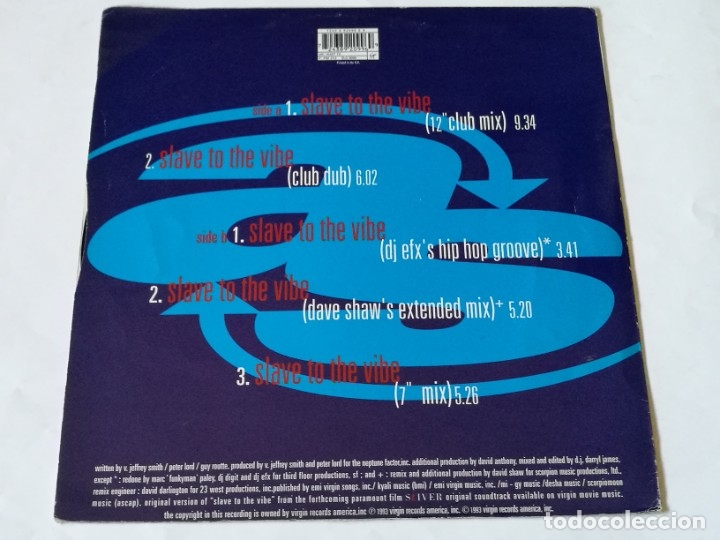 Discos de vinilo: Aftershock - Slave To The Vibe - 1993 - Foto 2