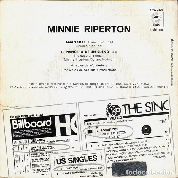 Discos de vinilo: Lovin You - Minnie Riperton - Foto 2