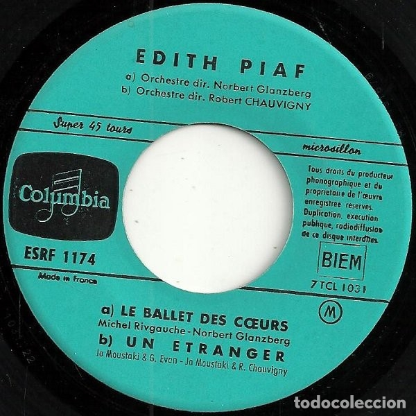 Discos de vinilo: Mon Man&egrave;ge A Moi - Edith Piaf - Foto 4