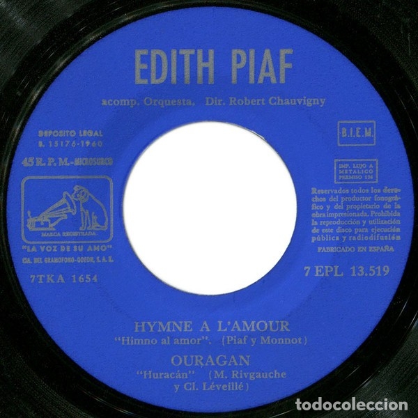 Discos de vinilo: Canta Himno Al Amor - Edith Piaf - Foto 3