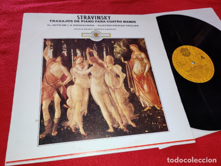 Disques de vinyle: SILVIA TRAEY-ROBERT GROSLOT PIANO STRAVINSKY TRABAJO PIANO A CUATRO MANOS  LP 1986 SPAIN ESPA&Ntilde;A