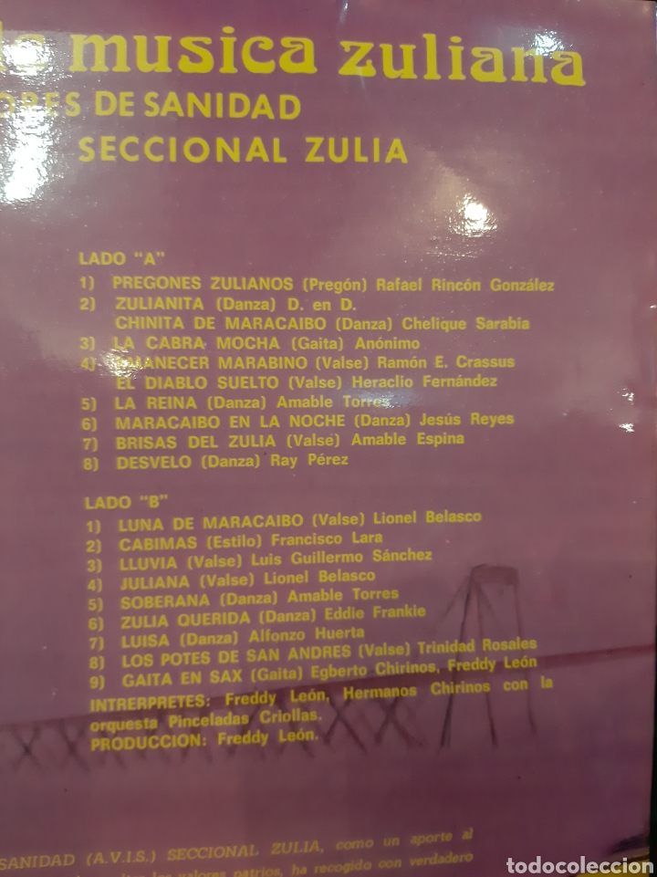Discos de vinilo: M&uacute;sica Zuliana asociaci&oacute;n inspectores sanidad