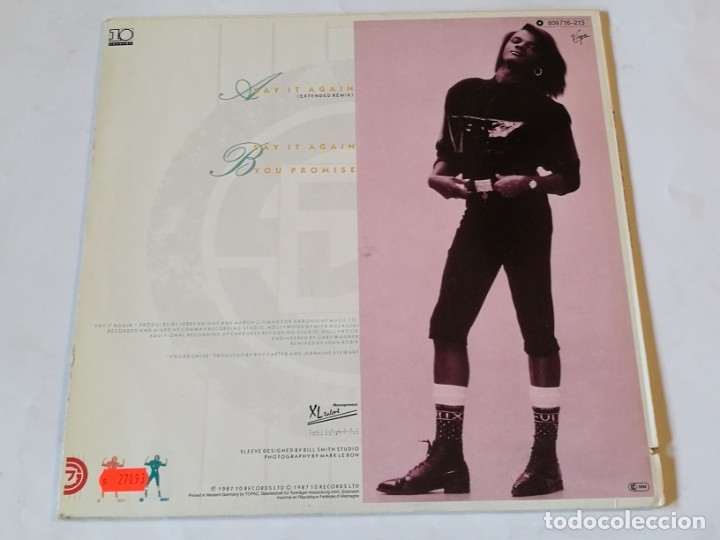 Discos de vinilo: Jermaine Stewart - Say It Again - 1987 - Foto 2