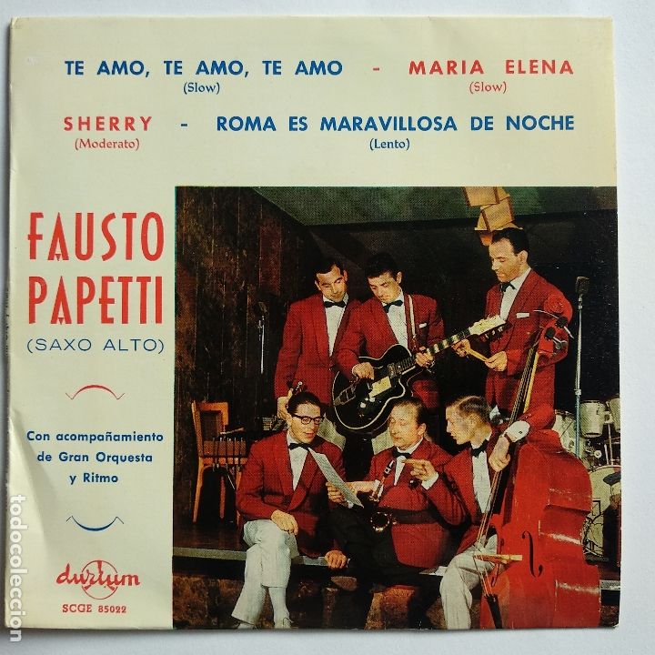Vinyl-Schallplatten: FAUSTO PAPETTI - EP Spain PS - TE AMO, TE AMO, TE AMO