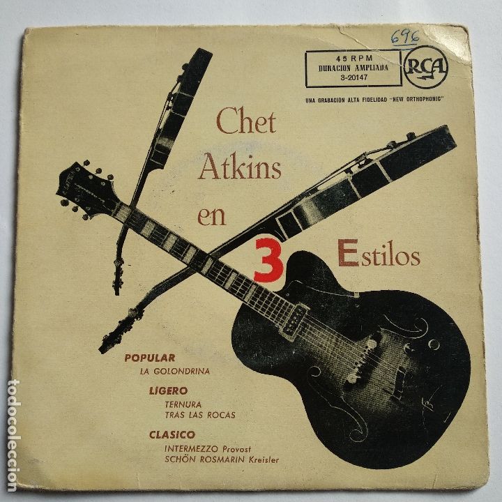 Discos de vinilo: CHET ATKINS - EP Spain PS - EN 3 ESTILOS - Foto 1