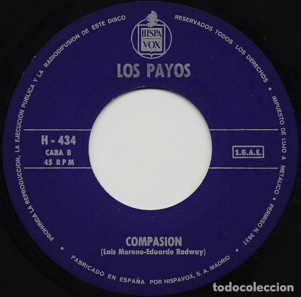 Discos de vinilo: Maria Isabel / Compasion - Los Payos - Foto 3