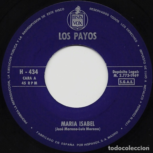 Discos de vinilo: Maria Isabel / Compasion - Los Payos - Foto 4