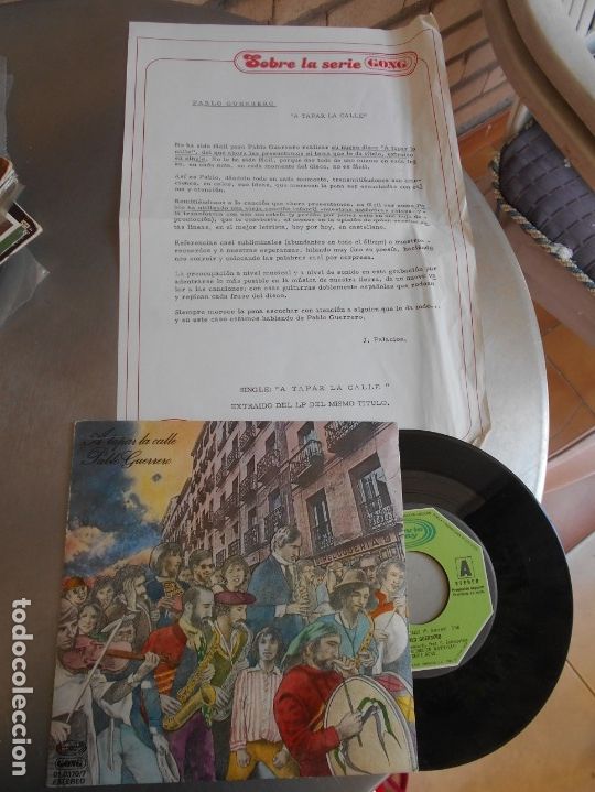 Discos de vinilo: PABLO GUERRERO-SINGLE A TAPAR LA CALLE - Foto 1