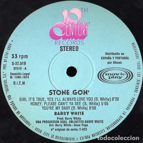 Discos de vinilo: Stone Gon - Barry White - Foto 4