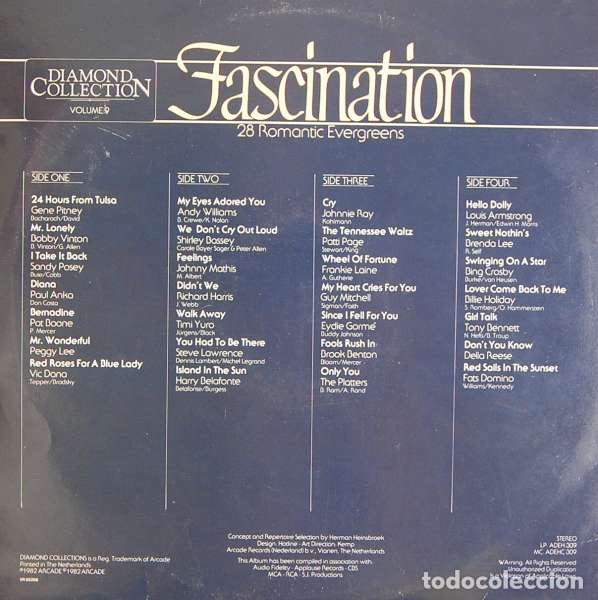 Discos de vinilo: Fascination - 28 Romantic Evergreens - Recopilatorio. - Foto 2